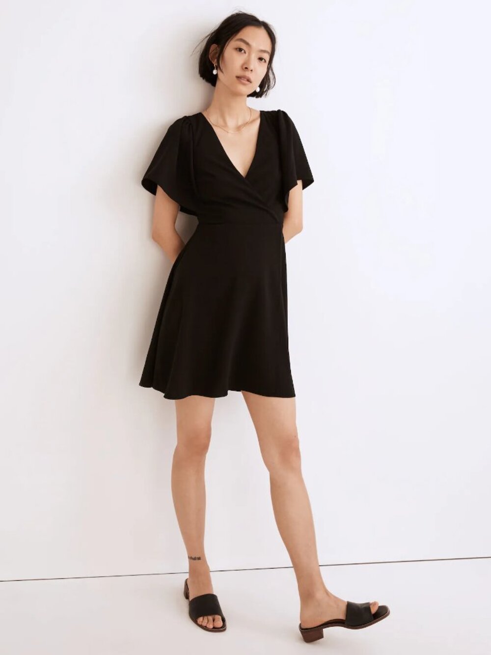 Madewell Cape-Sleeve Mini Dress